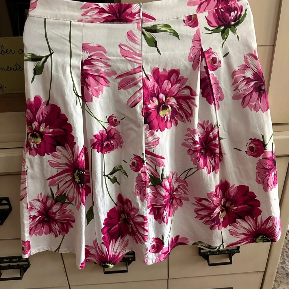 Roz & Ali Pink Floral A-Line Skirt - Picture 6 of 11